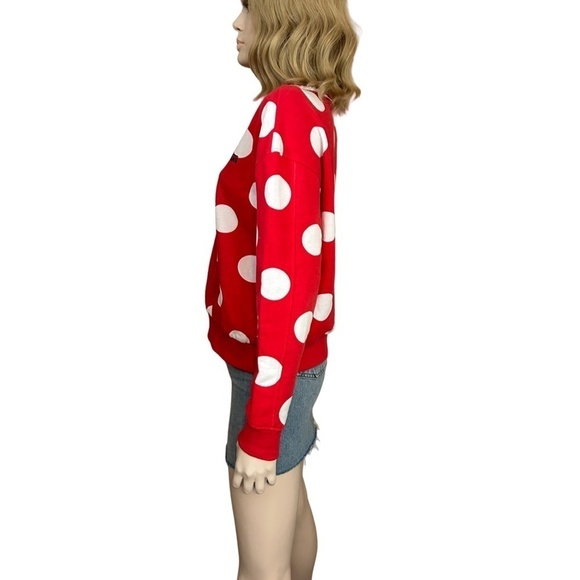 Vans Disney Mickey's 90th Birthday Mini Mouse Polkadot Fleece Sweatshirt S-M - Picture 6 of 16